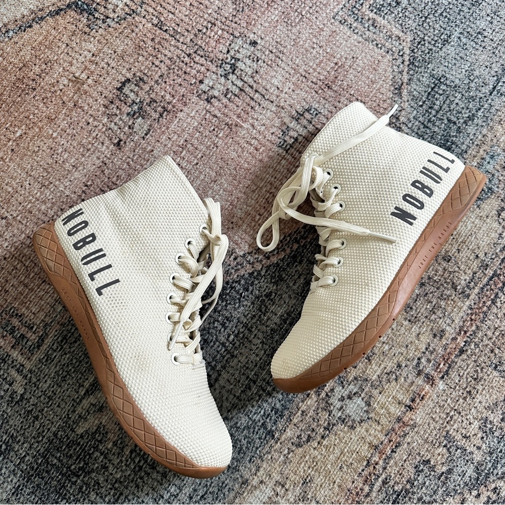 Nobull Ivory High Top Sneakers sz 8.5